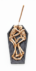 Skeletons in Casket Incense Burner